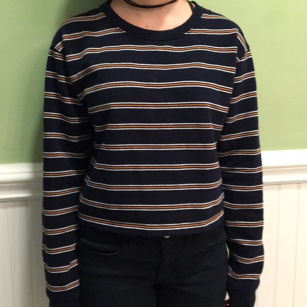 Navy striped sweater
